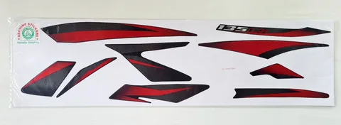 Bajaj Pulsar 135 LS CF 2017 Black Bike - Red Sticker — PULSAR sticker Sri Lanka